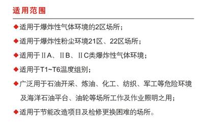 免驅(qū)LED防爆燈適用范圍 免驅(qū)LED防爆燈適用范圍